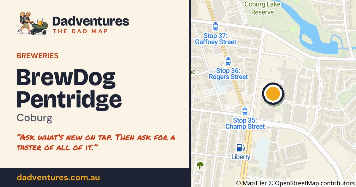 BrewDog Pentridge on the Dad Map