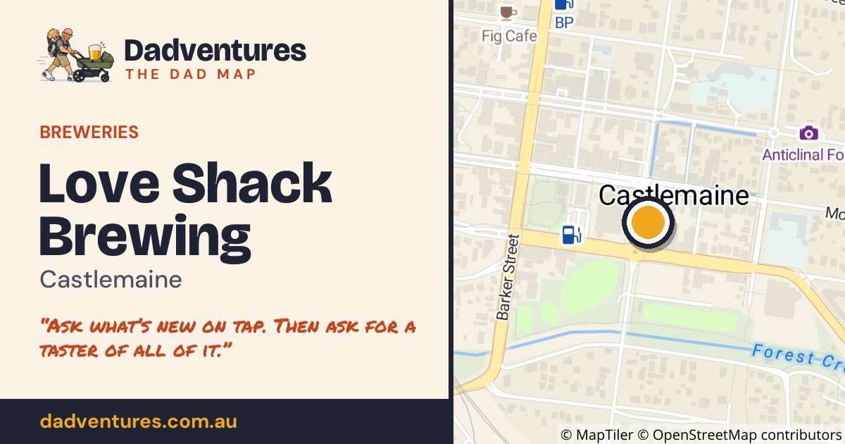 Love Shack Brewing on the Dad Map