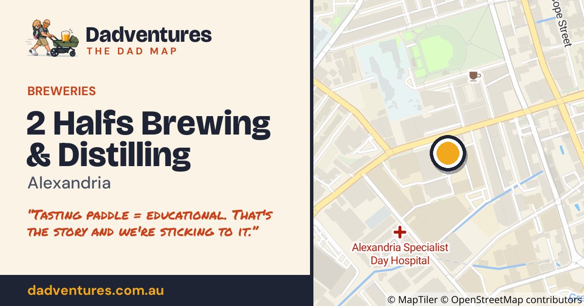 2 Halfs Brewing & Distilling on the Dad Map