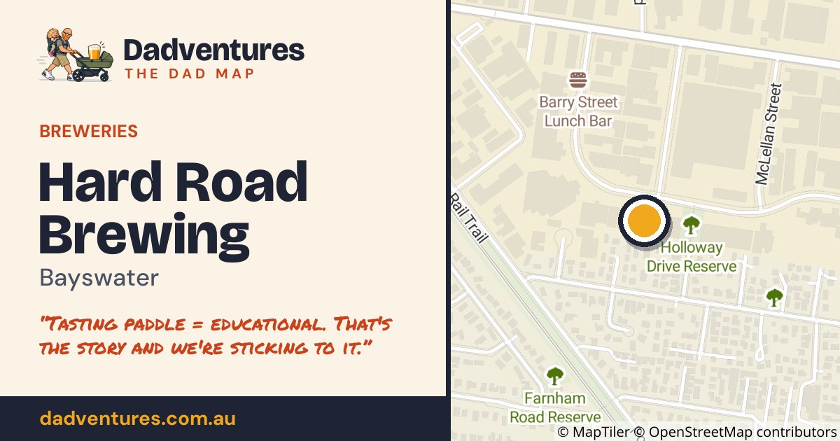 Hard Road Brewing on the Dad Map