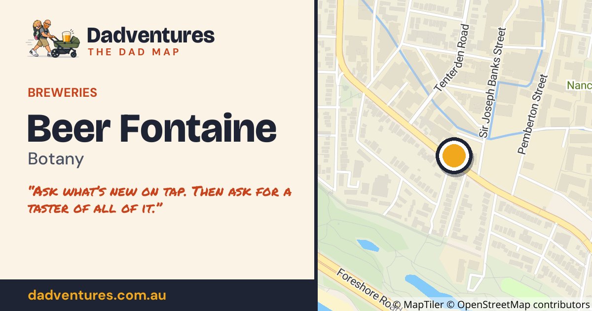 Beer Fontaine on the Dad Map