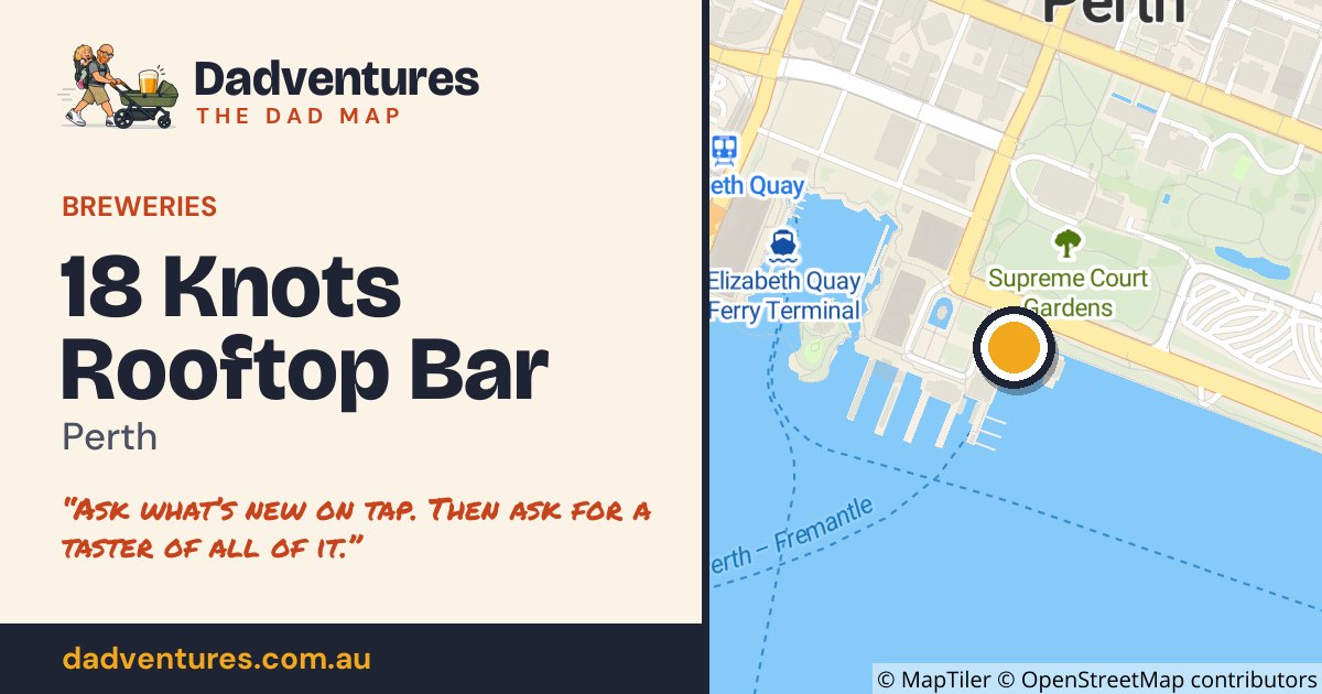 18 Knots Rooftop Bar on the Dad Map