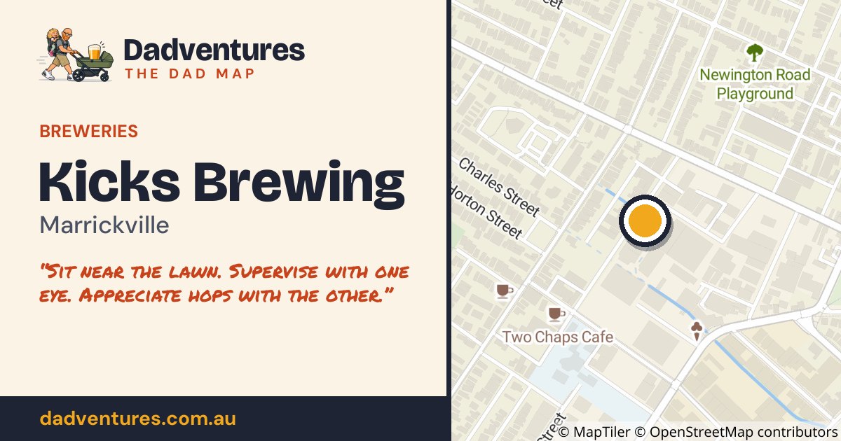 Kicks Brewing on the Dad Map