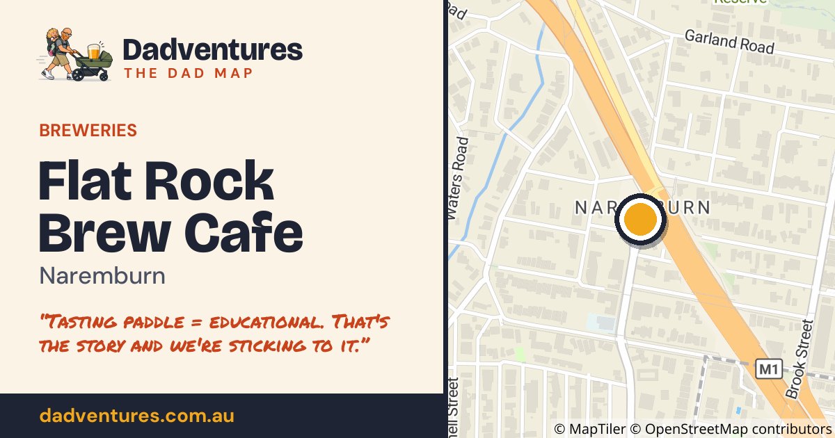 Flat Rock Brew Cafe on the Dad Map