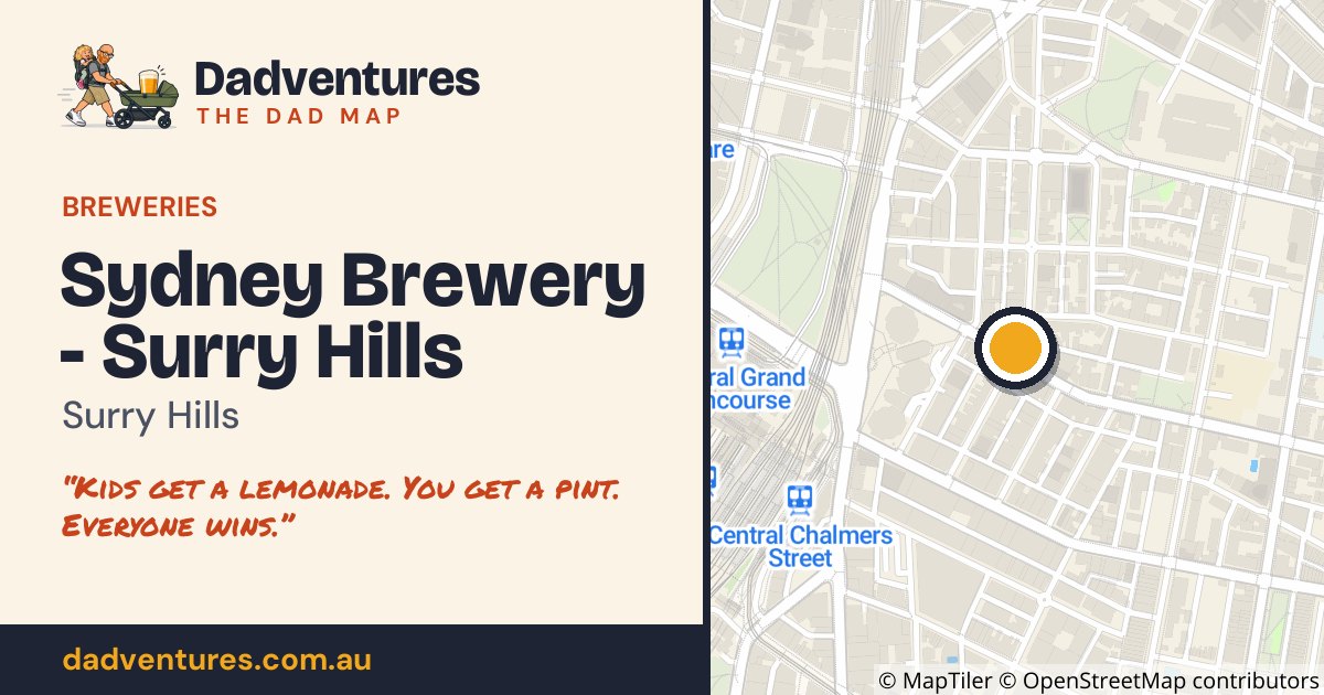 Sydney Brewery - Surry Hills on the Dad Map