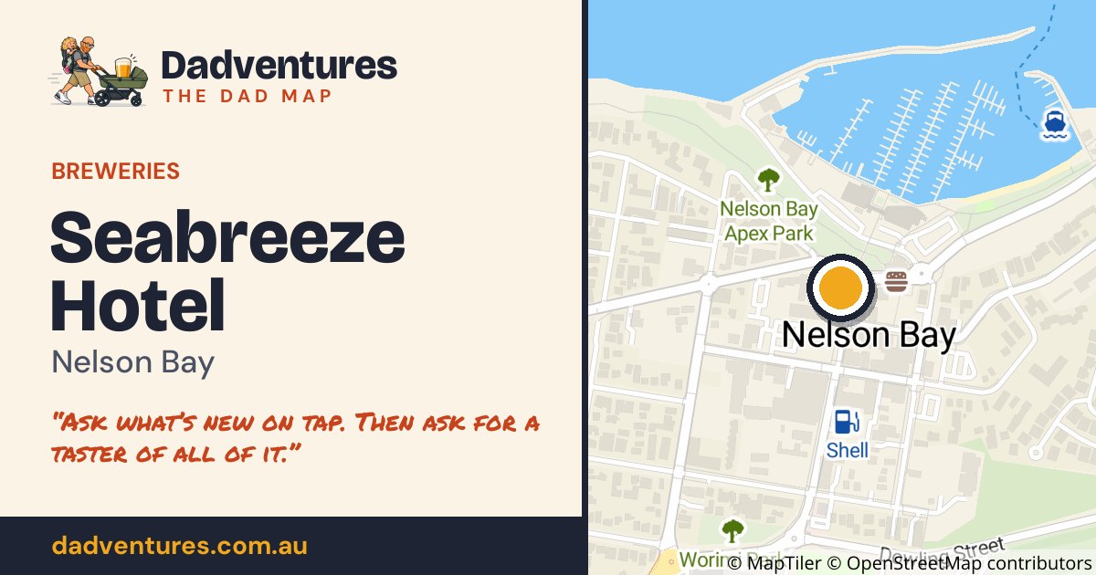 Seabreeze Hotel on the Dad Map