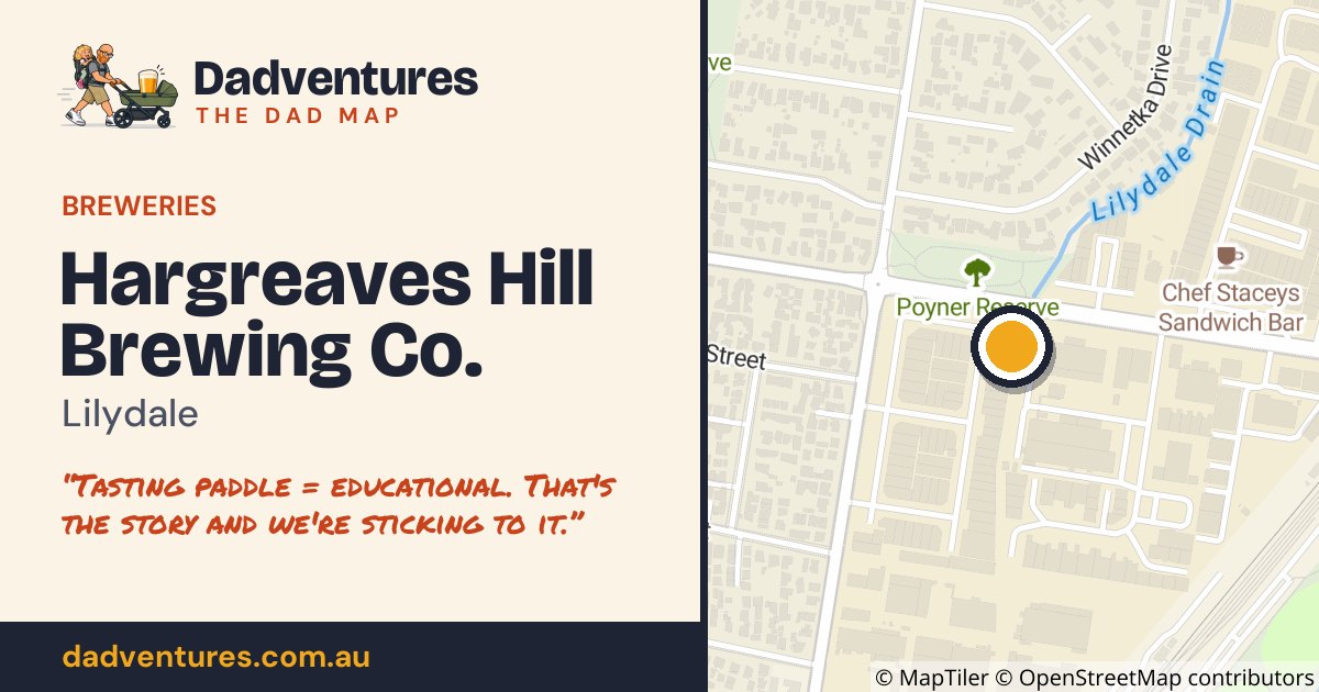 Hargreaves Hill Brewing Co. on the Dad Map