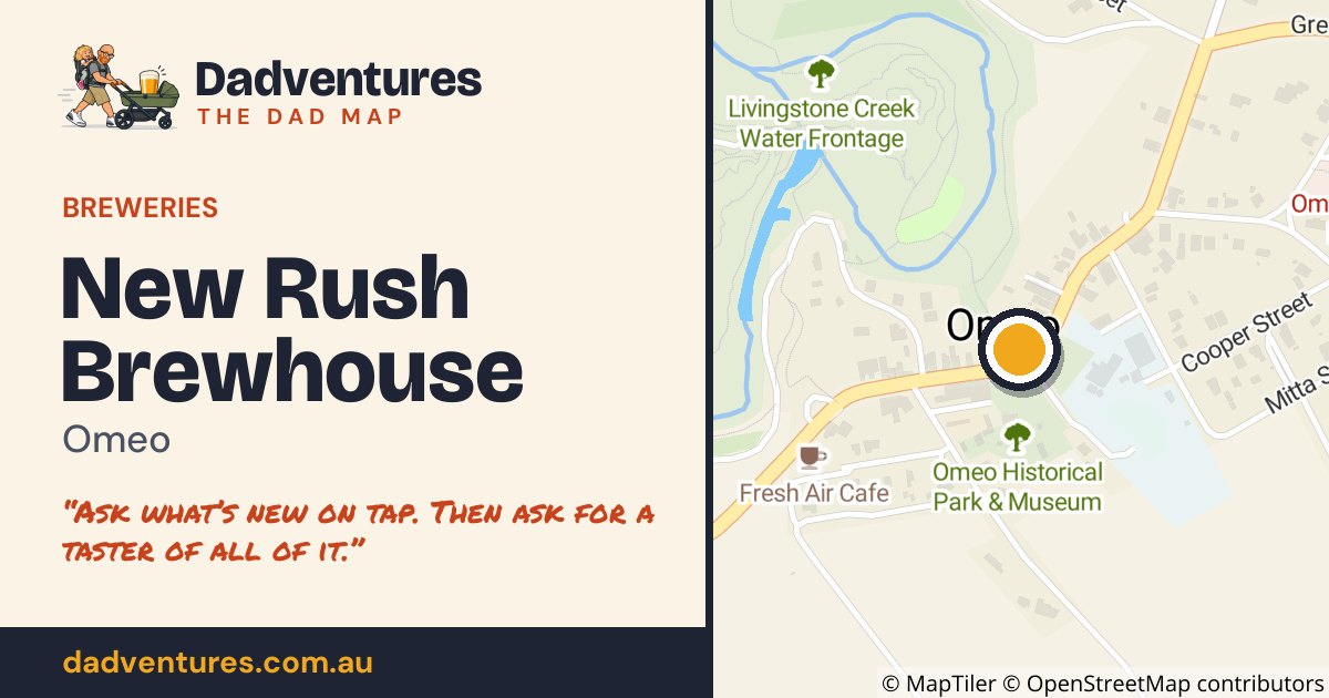 New Rush Brewhouse on the Dad Map