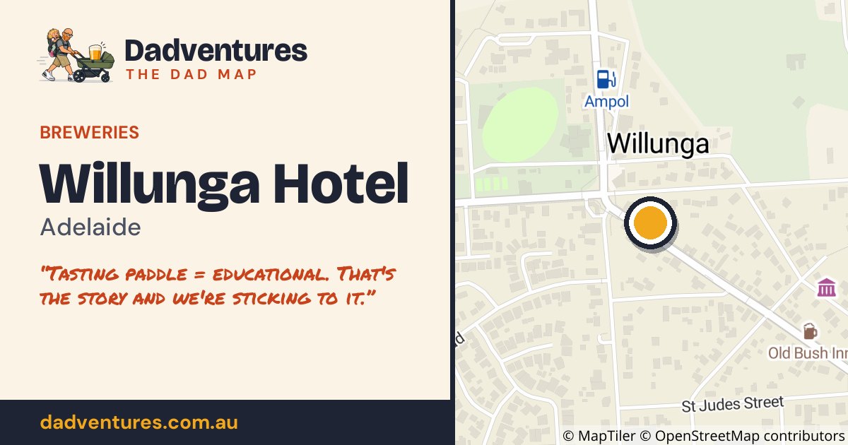 Willunga Hotel on the Dad Map
