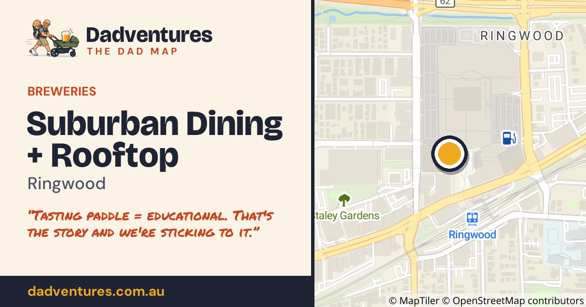 Suburban Dining + Rooftop on the Dad Map