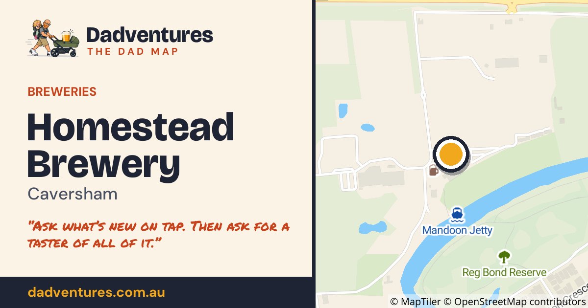 Homestead Brewery on the Dad Map