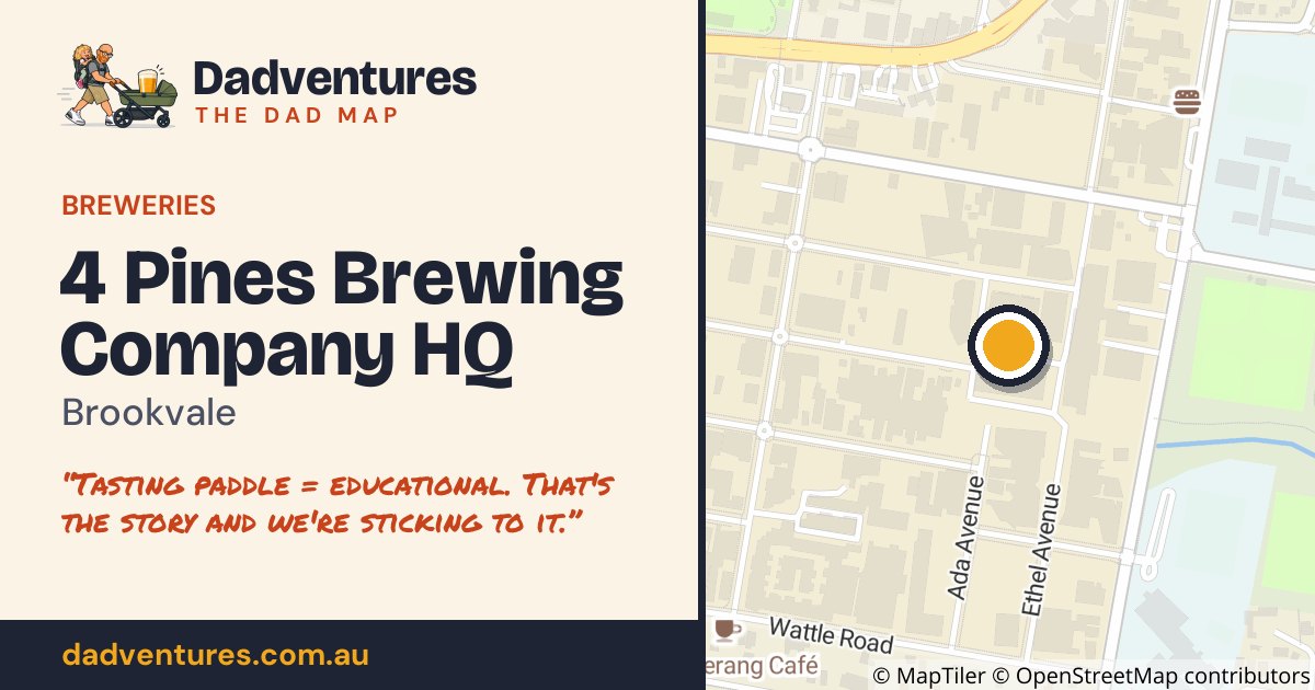 4 Pines Brewing Company HQ on the Dad Map