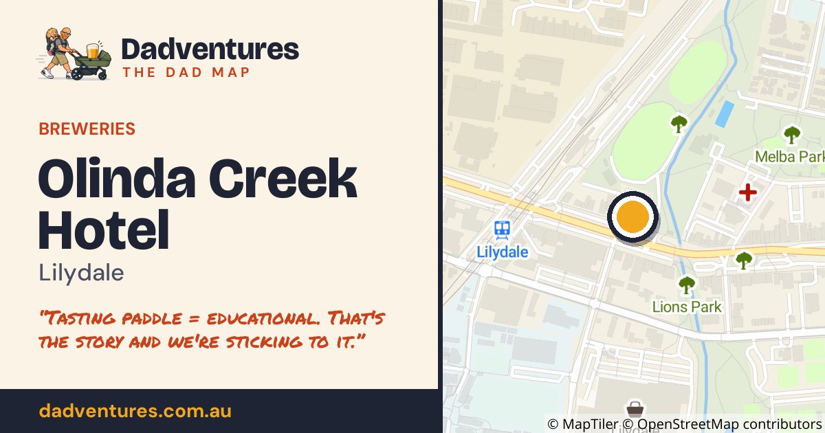 Olinda Creek Hotel on the Dad Map