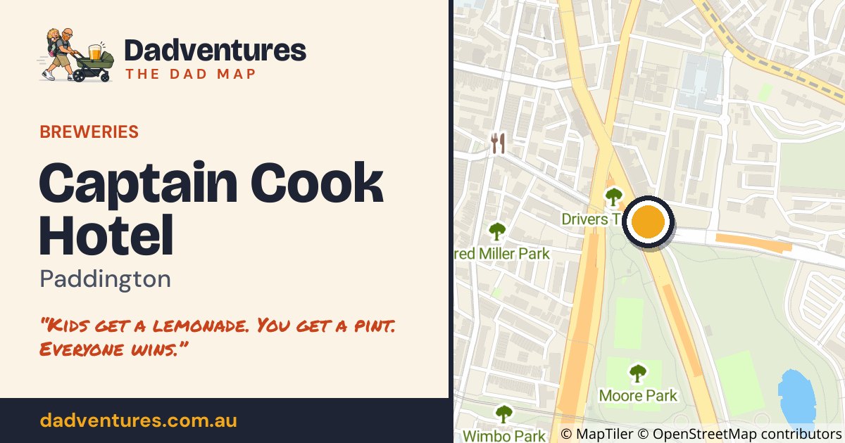 Captain Cook Hotel on the Dad Map