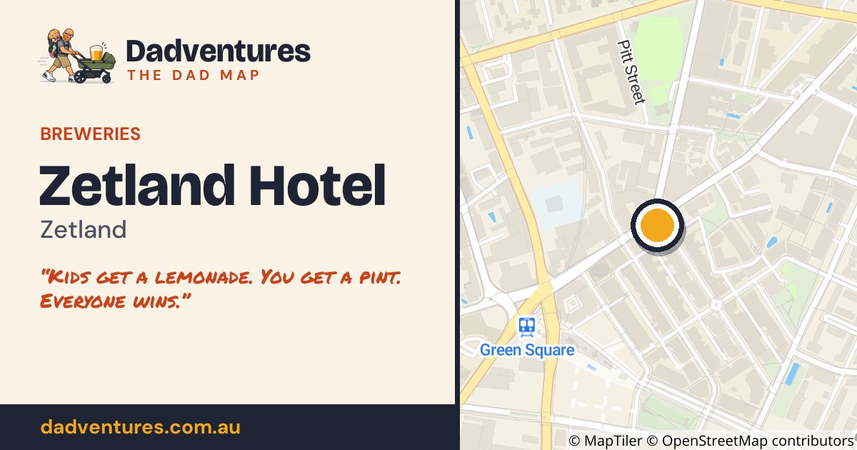 Zetland Hotel on the Dad Map