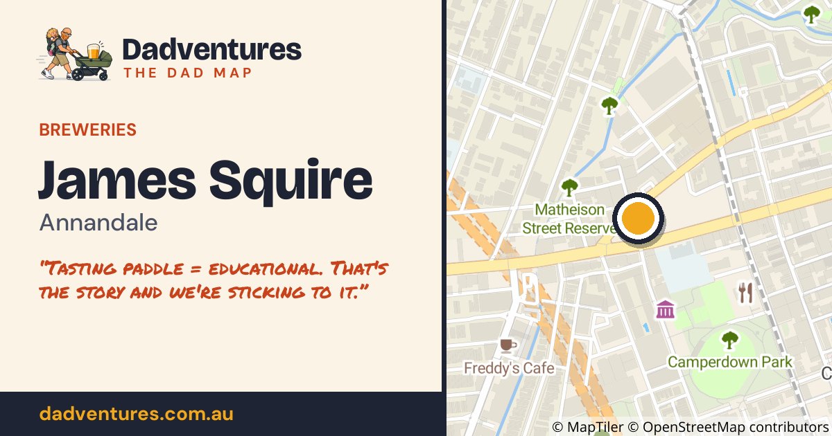James Squire on the Dad Map