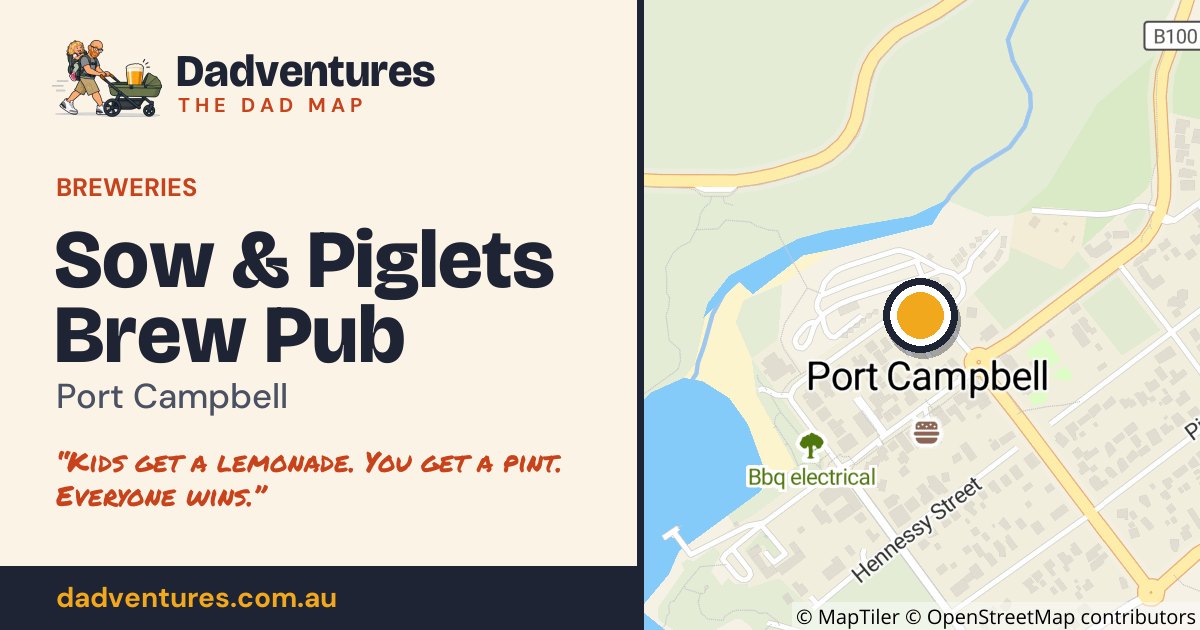 Sow & Piglets Brew Pub on the Dad Map