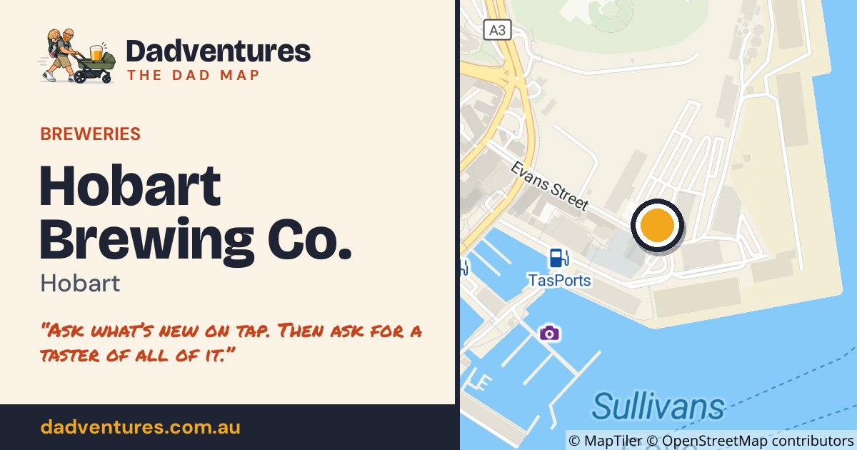Hobart Brewing Co. on the Dad Map