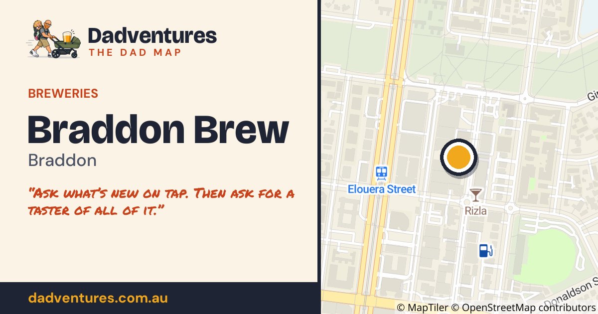 Braddon Brew on the Dad Map