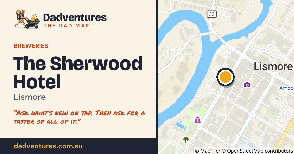The Sherwood Hotel on the Dad Map