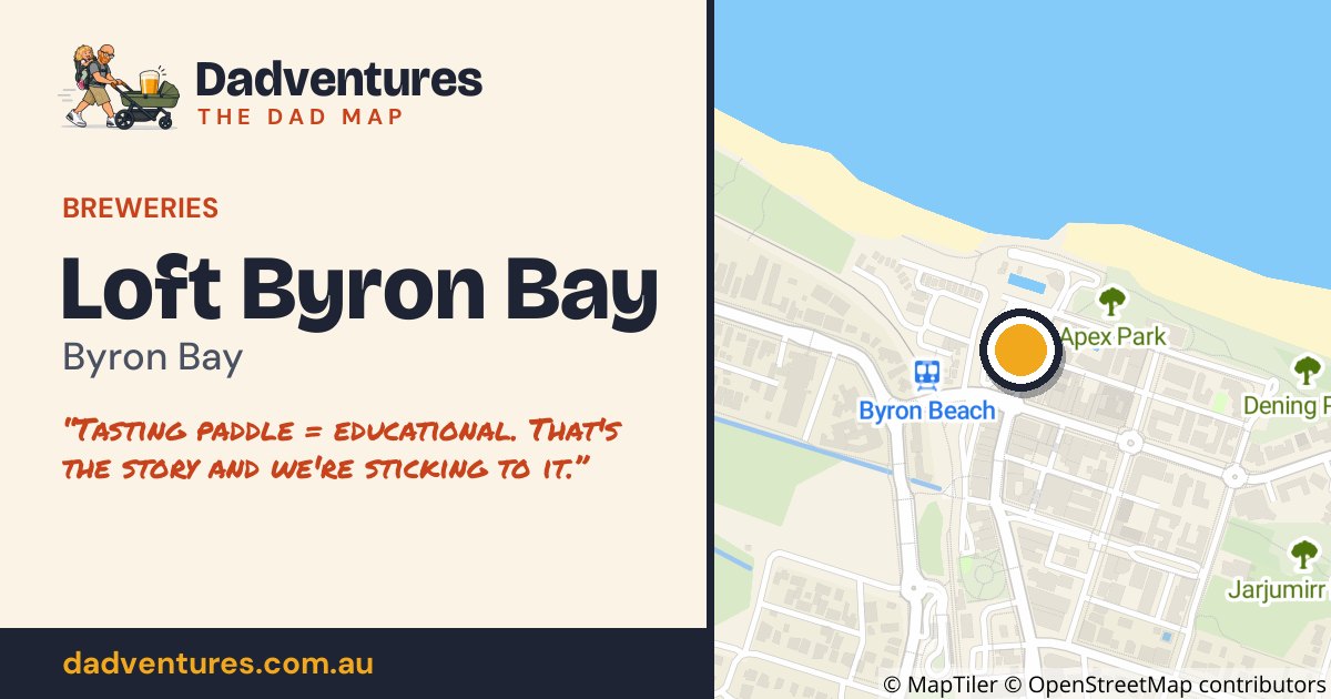 Loft Byron Bay on the Dad Map