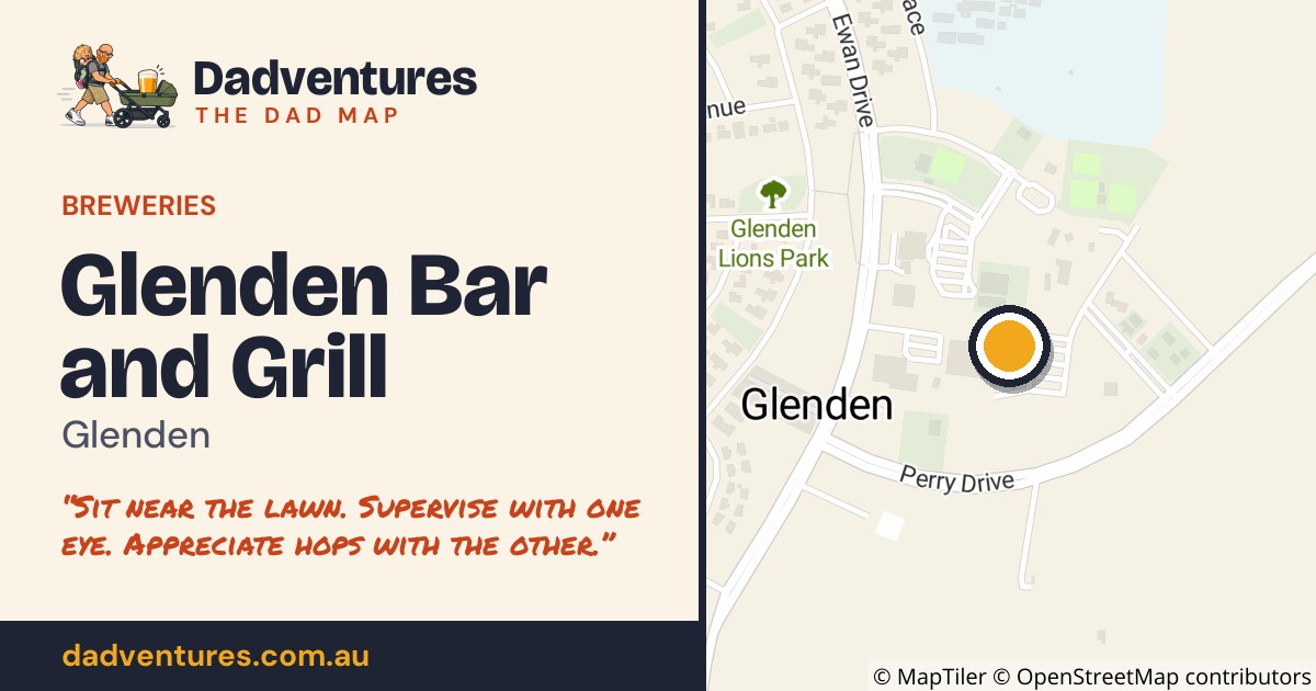 Glenden Bar and Grill on the Dad Map