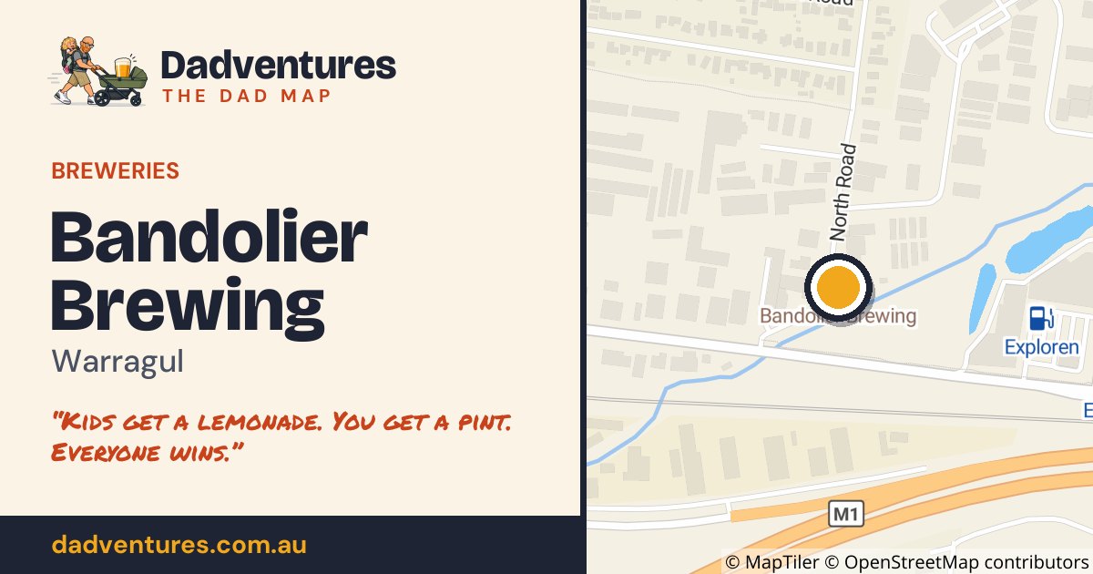 Bandolier Brewing on the Dad Map