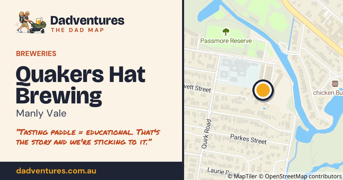 Quakers Hat Brewing on the Dad Map