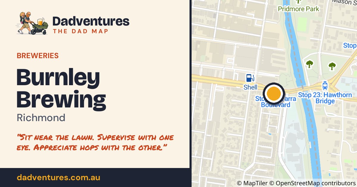 Burnley Brewing on the Dad Map
