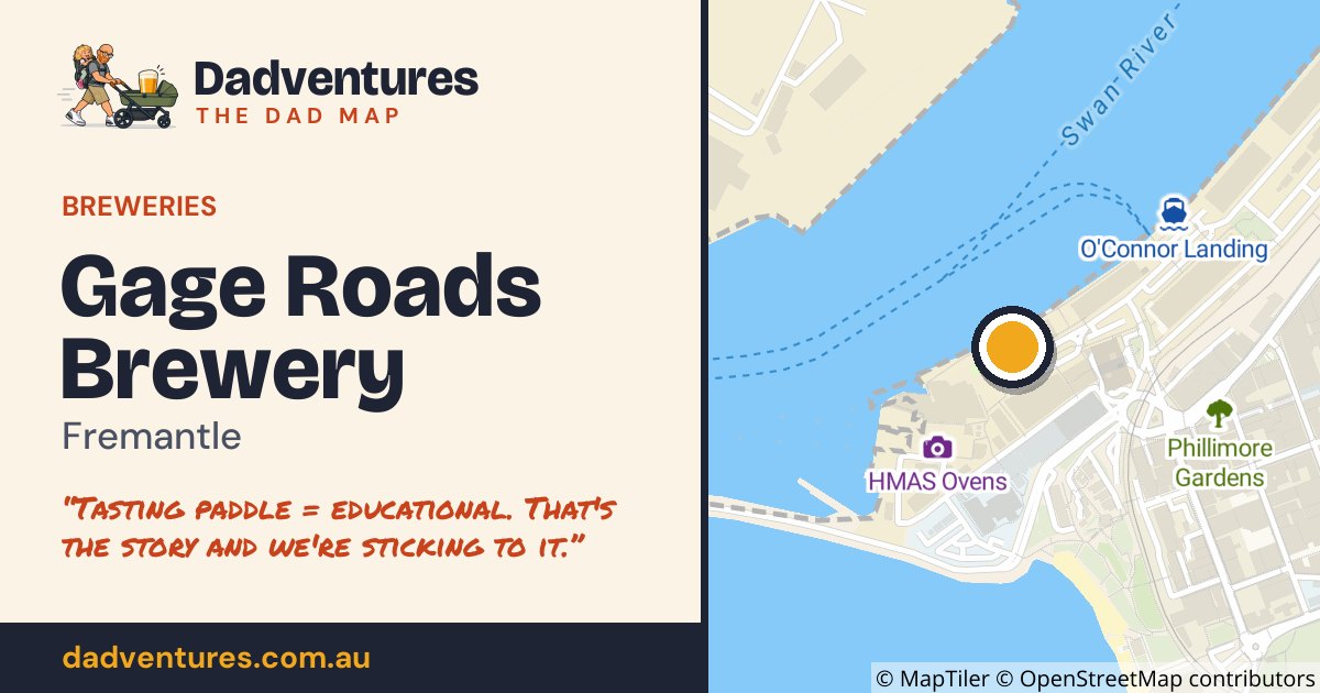 Gage Roads Brewery on the Dad Map
