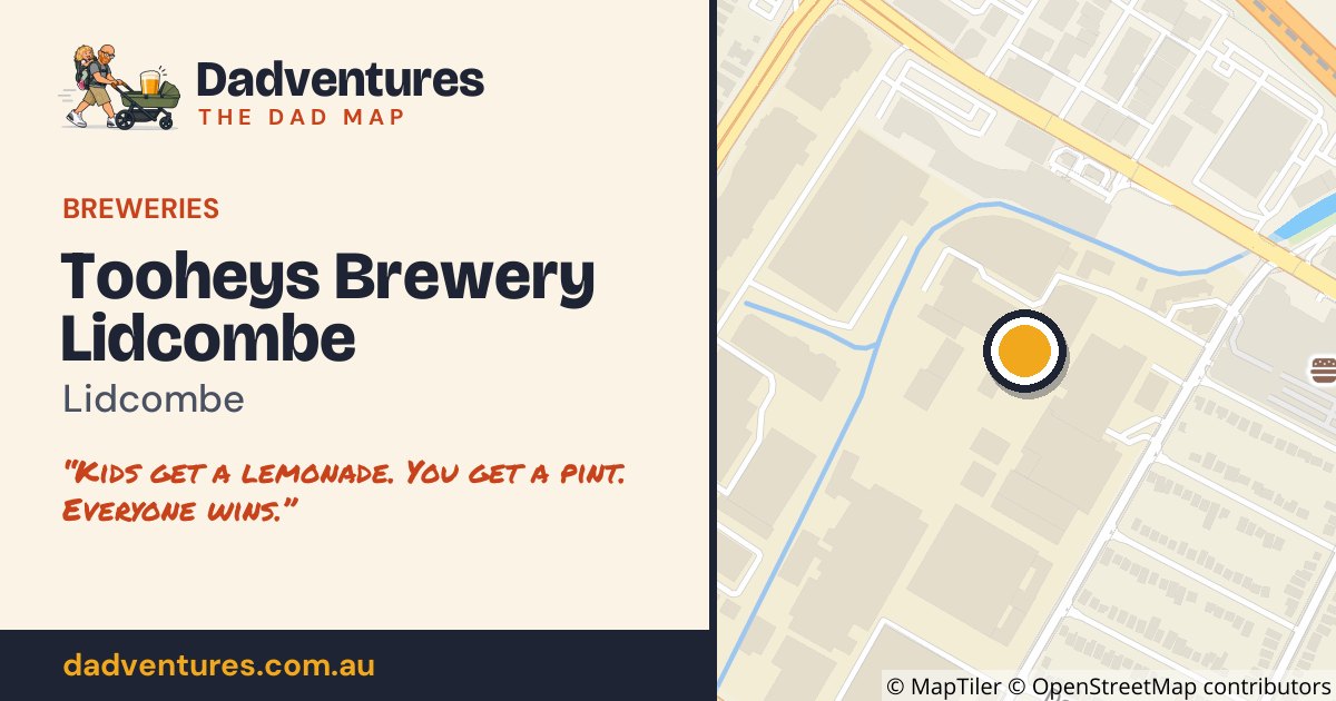 Tooheys Brewery Lidcombe on the Dad Map
