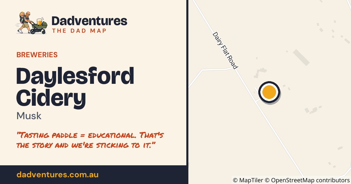 Daylesford Cidery on the Dad Map