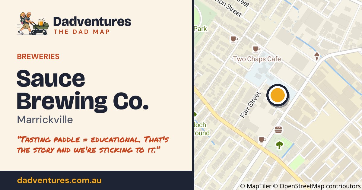 Sauce Brewing Co. on the Dad Map