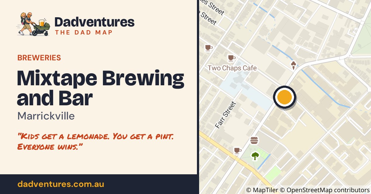 Mixtape Brewing and Bar on the Dad Map