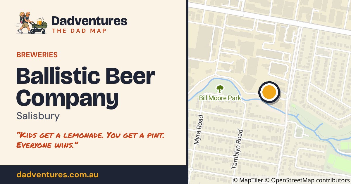 Ballistic Beer Company on the Dad Map