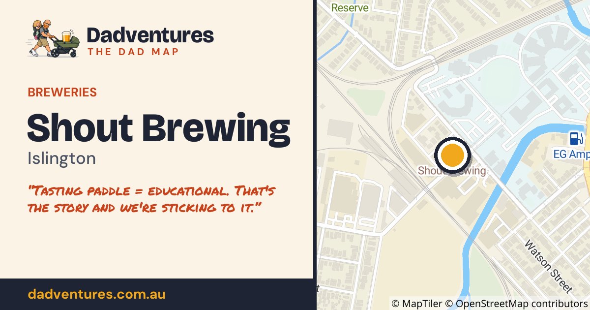 Shout Brewing on the Dad Map