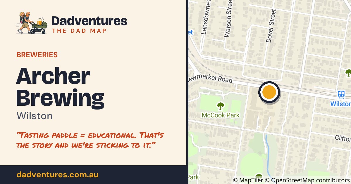 Archer Brewing on the Dad Map