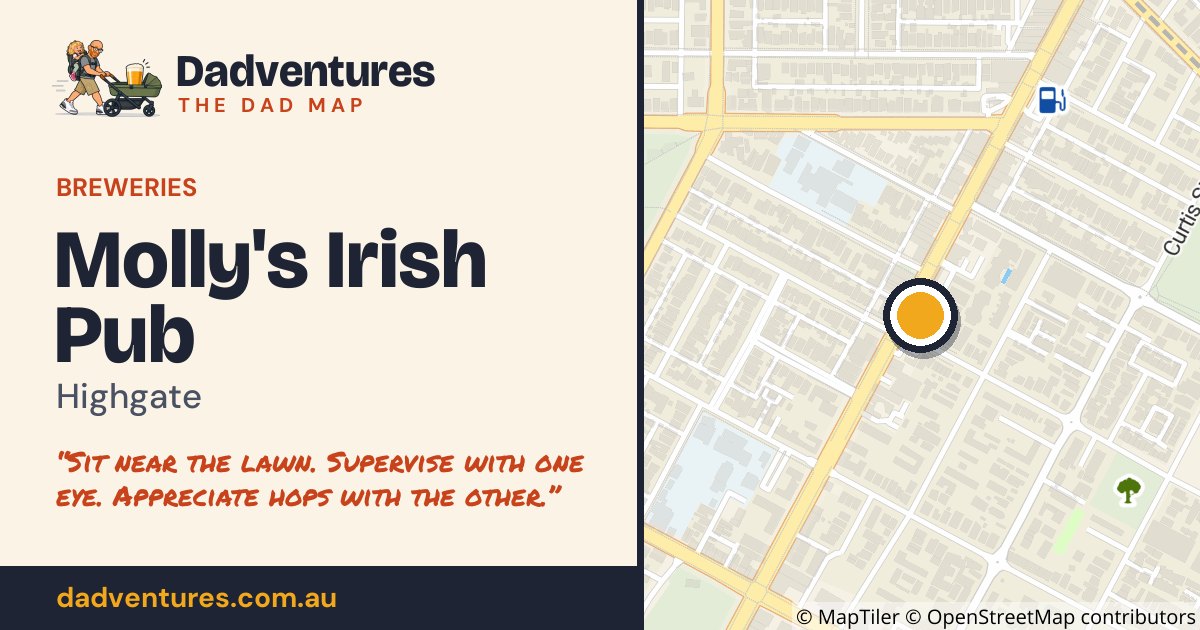 Molly's Irish Pub on the Dad Map