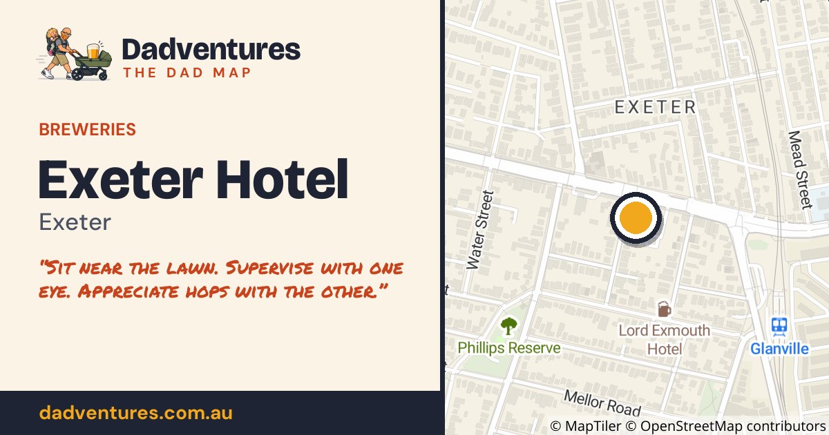 Exeter Hotel on the Dad Map