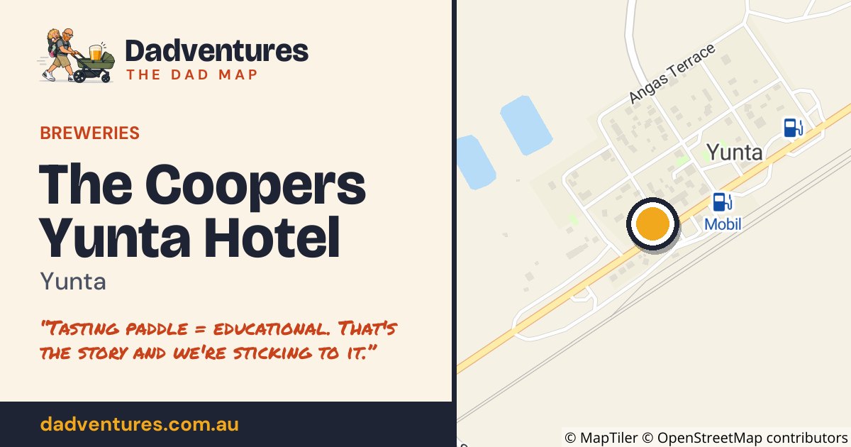The Coopers Yunta Hotel on the Dad Map