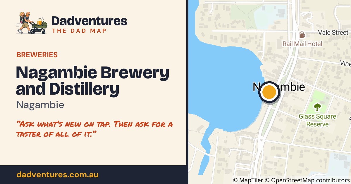 Nagambie Brewery and Distillery on the Dad Map