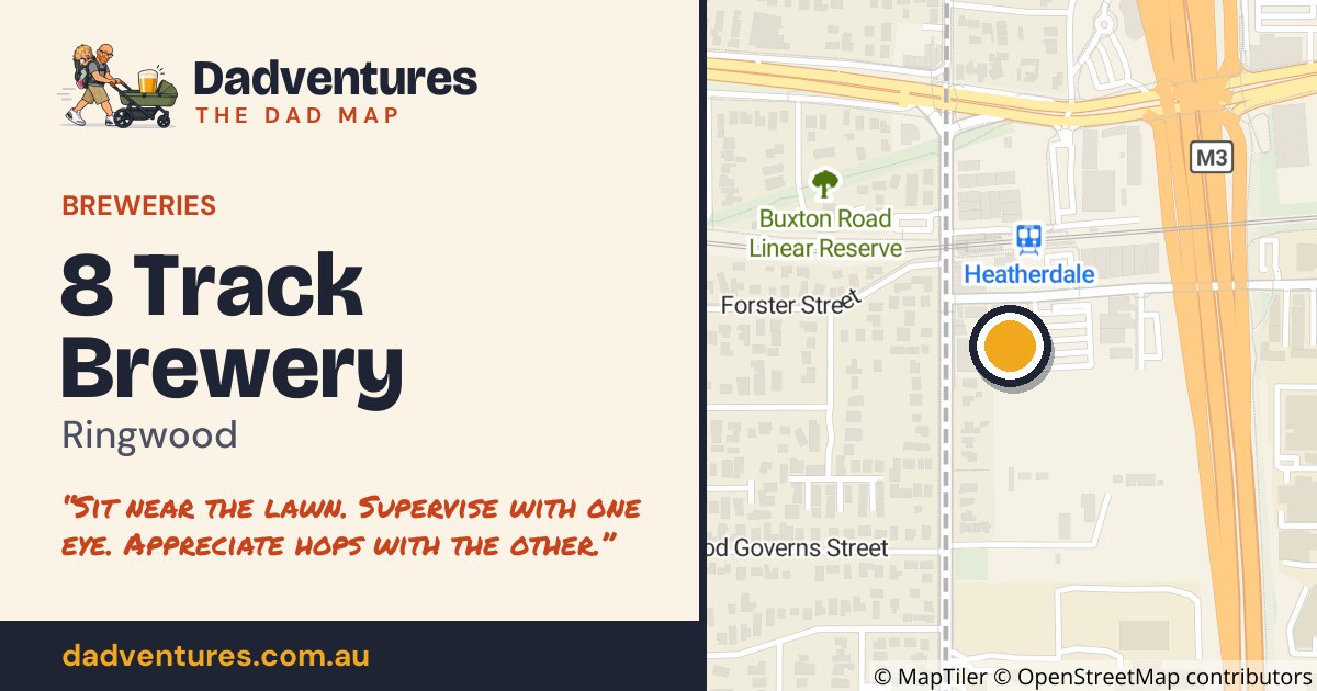 8 Track Brewery on the Dad Map