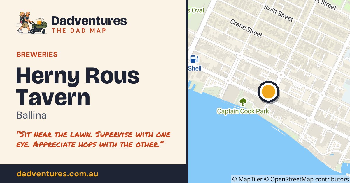 Herny Rous Tavern on the Dad Map