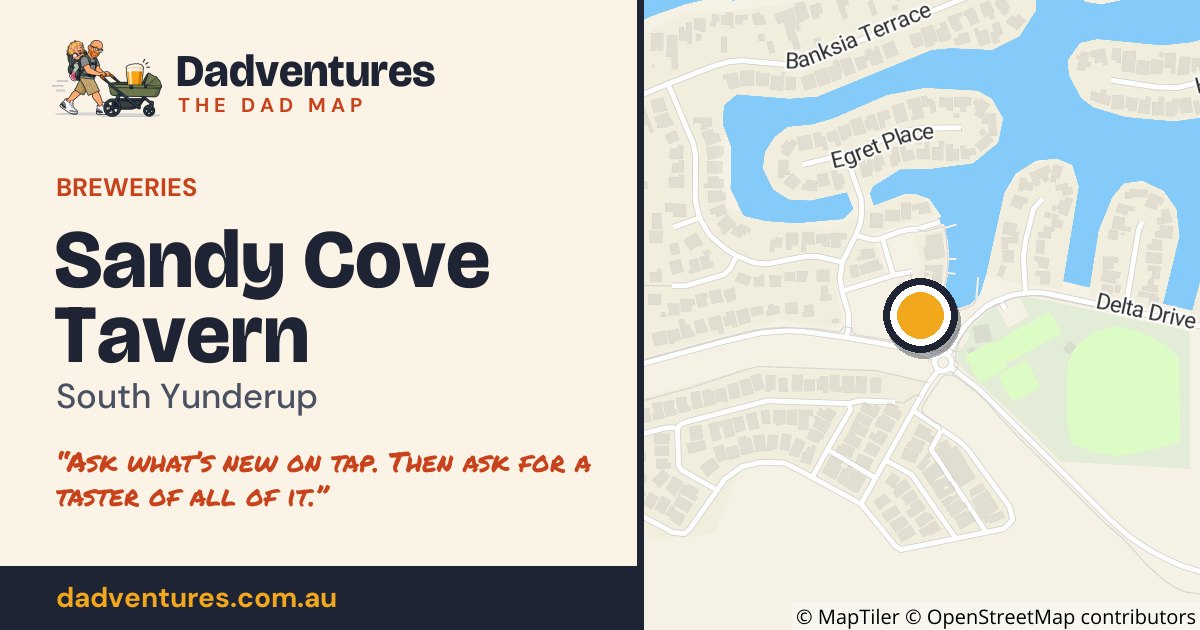 Sandy Cove Tavern on the Dad Map