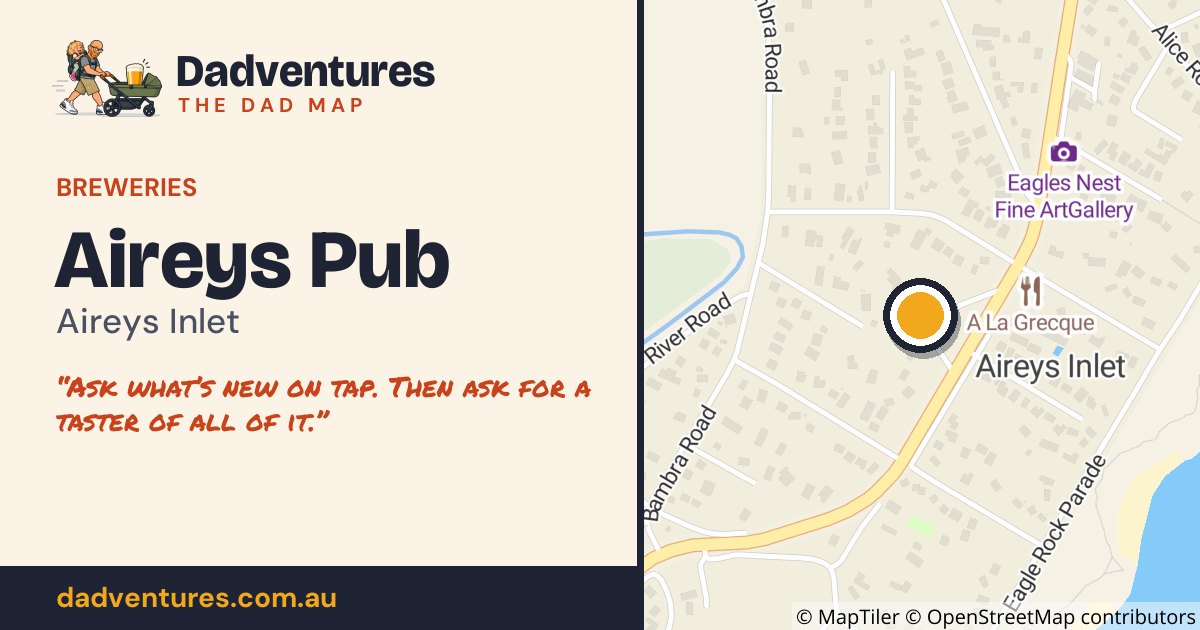 Aireys Pub on the Dad Map