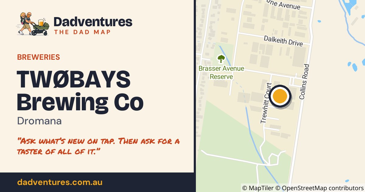 TWØBAYS Brewing Co on the Dad Map