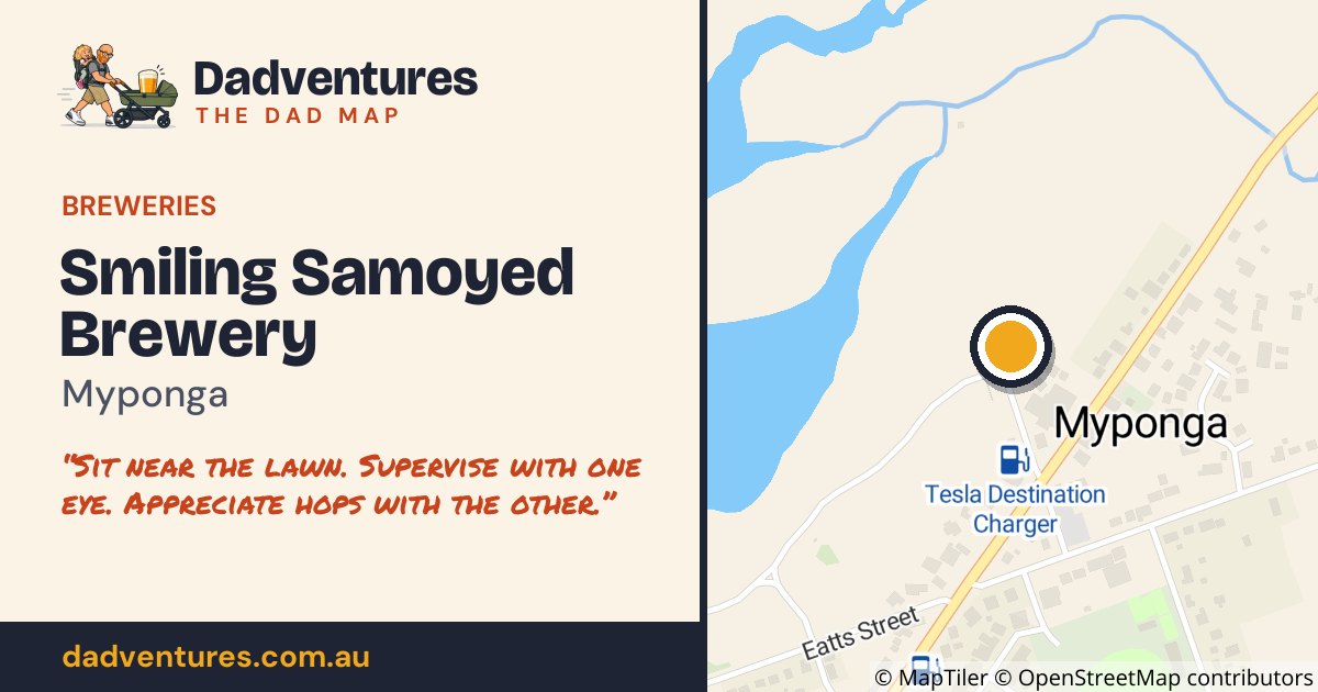 Smiling Samoyed Brewery on the Dad Map