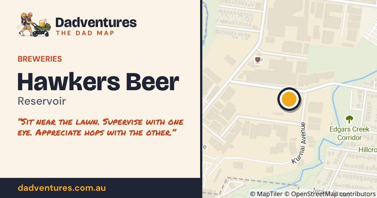 Hawkers Beer on the Dad Map